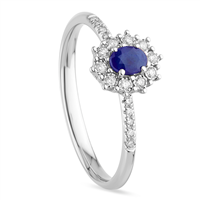Anello Bliss Donna BL CHARLESTON in Oro bianco Zaffiro blu 20115638
